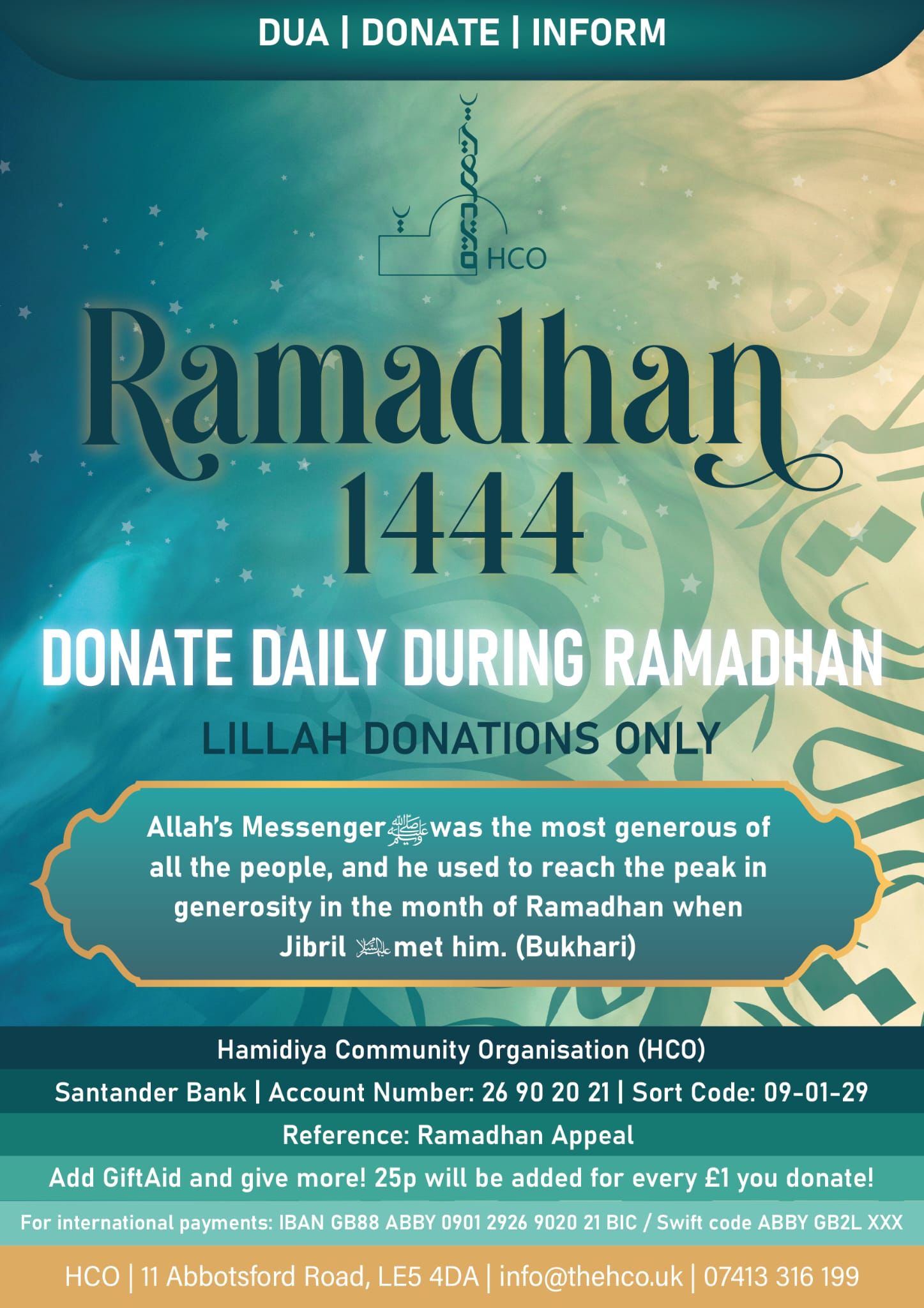 Ramadhan 1444 Donate Daily